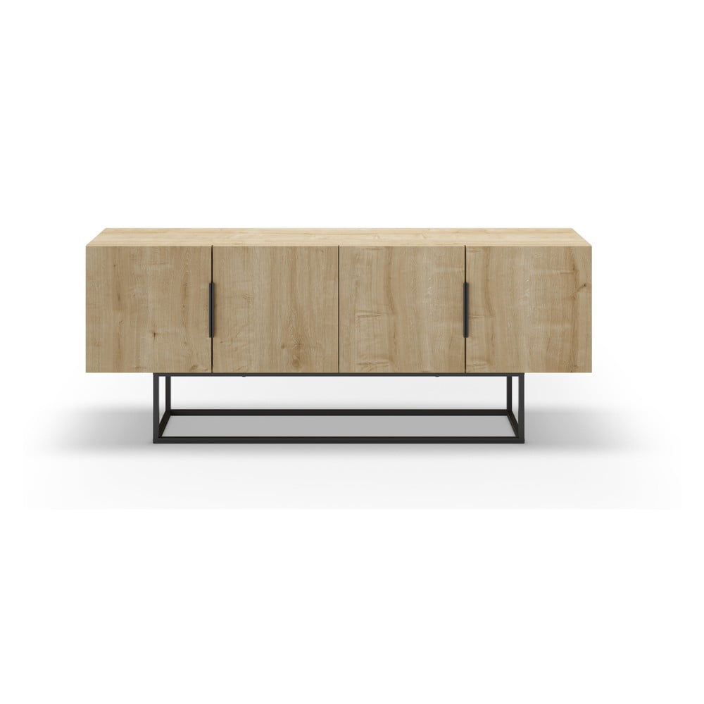 Tavolo TV in rovere colore naturale 140x55 cm Titan - Marckeric | Mobili TV