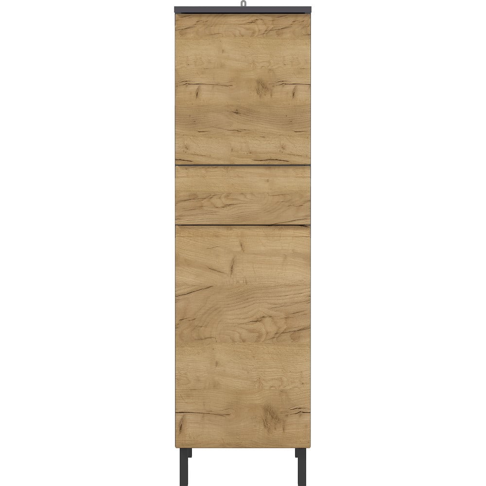 Mobile bagno alto grigio scuro in rovere 34x120 cm Salinas - Germania | Armadietti e mobili da bagno