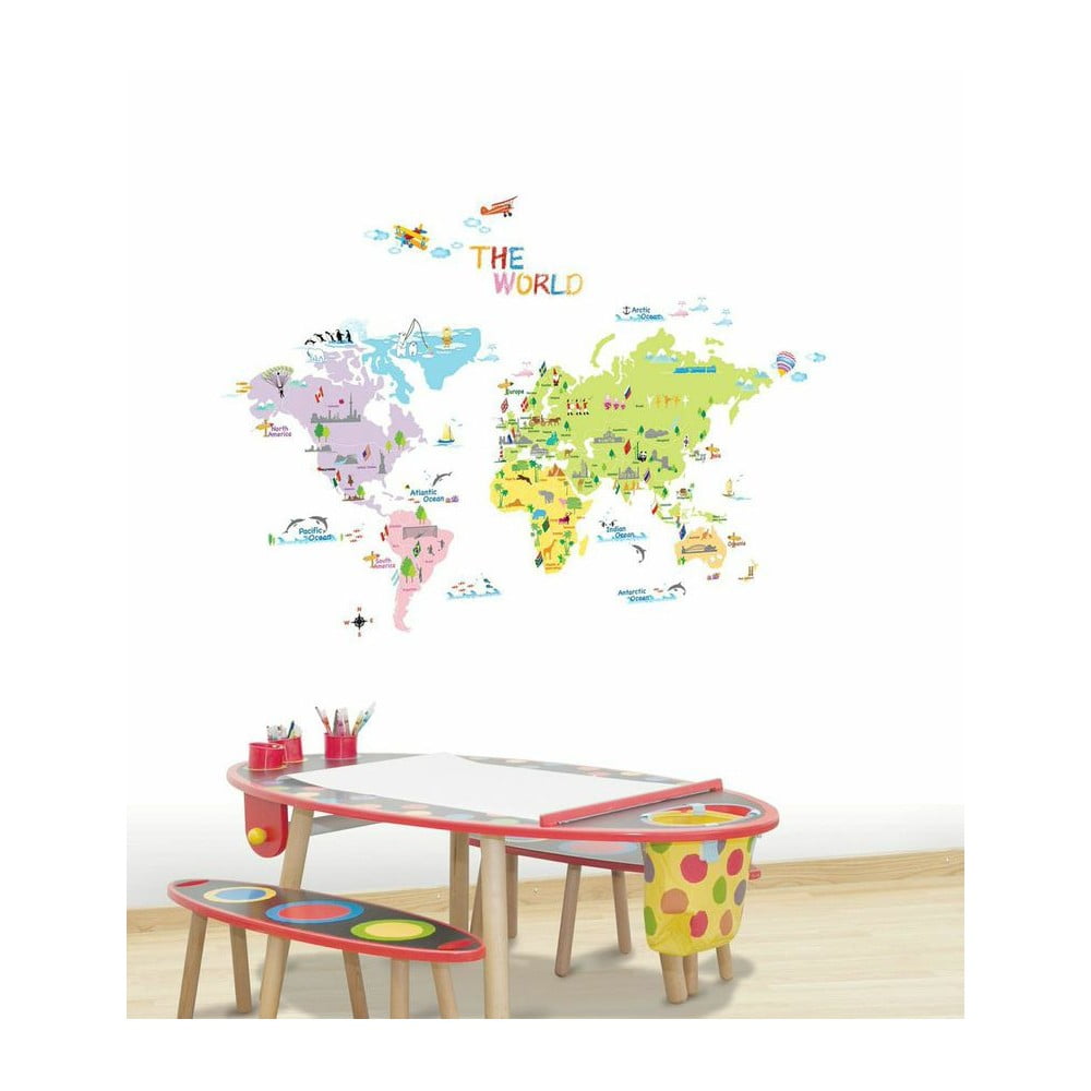 Mappa per bambini 135x65 cm World Map – Ambiance | Mappe