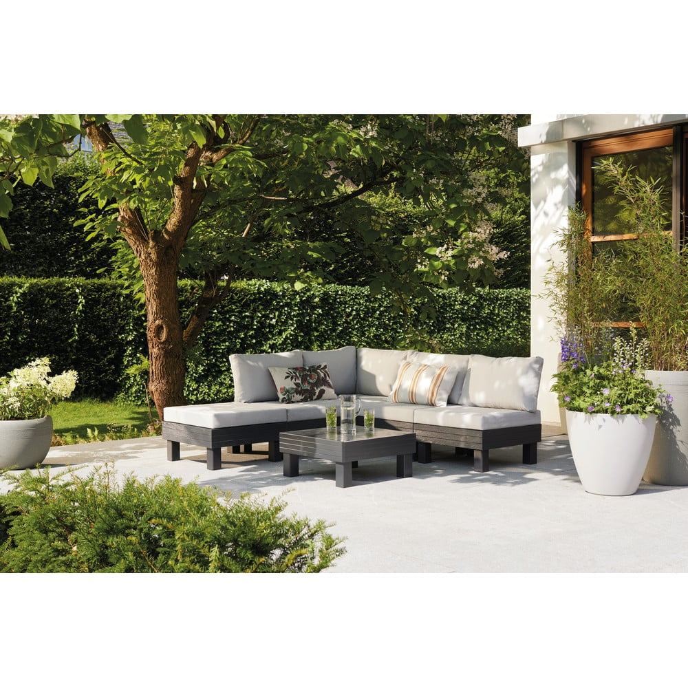 Set da giardino grigio per 4 persone Cantara - Keter | Set di mobili da giardino
