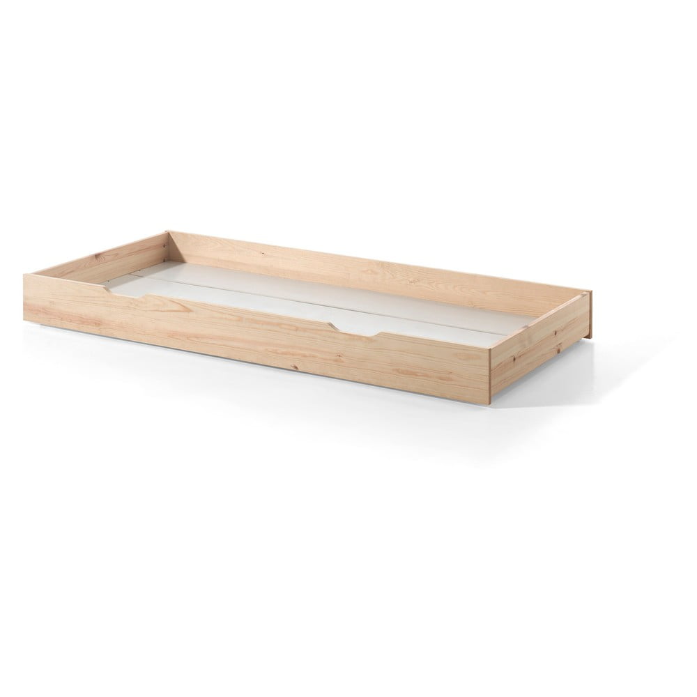 Contenitore sottoletto per bambini di colore naturale 90x190 cm Dallas – Vipack | Cassetti sottoletto per bambini