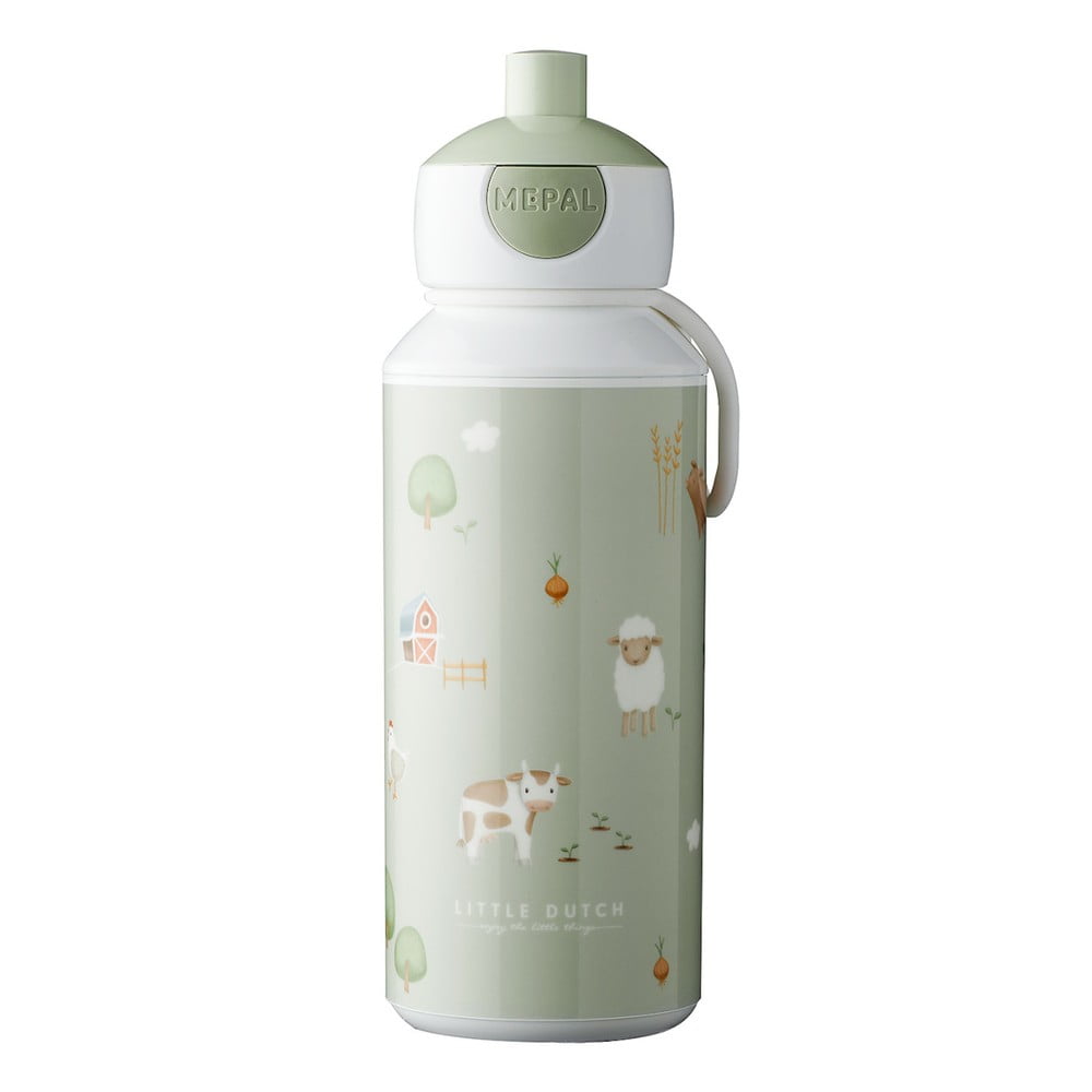 Biberon verde chiaro 400 ml Little farm - Mepal | Bottiglie per bambini