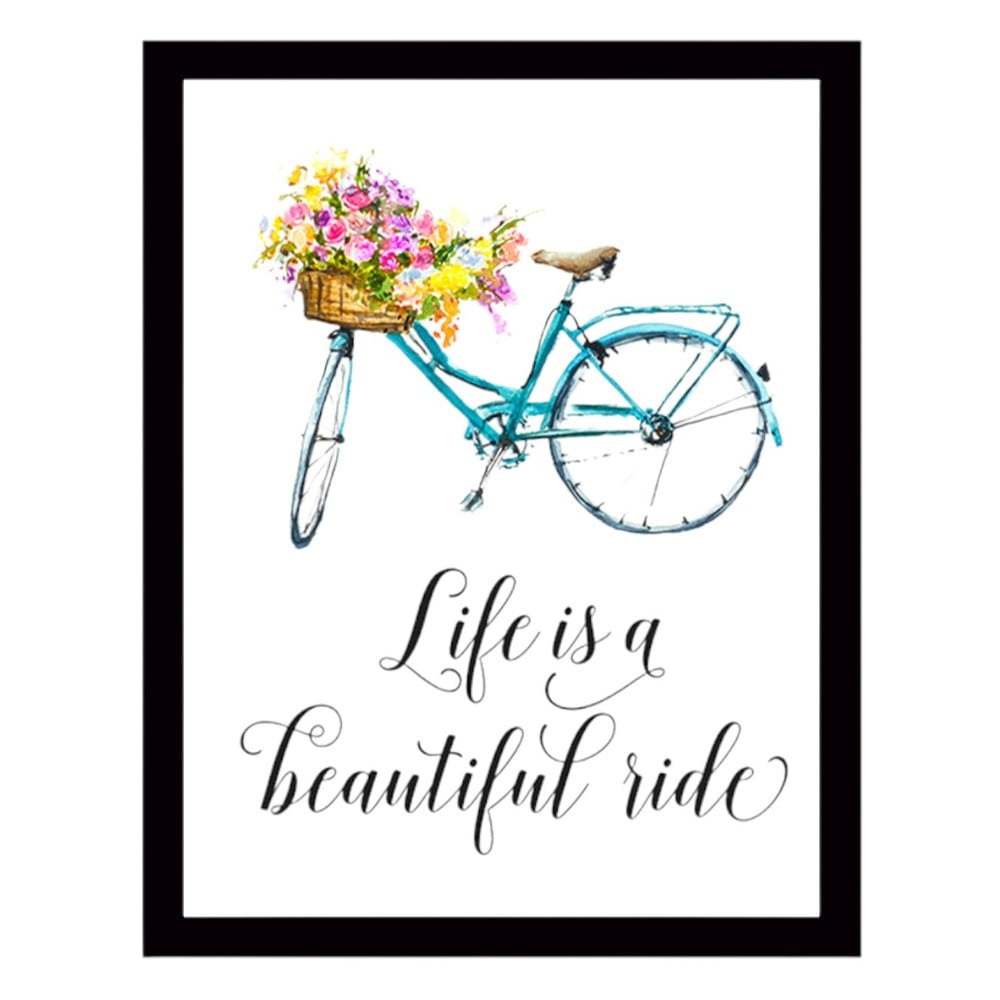 Quadro murale su tela in cornice nera Bicicletta, 29 x 24 cm - Tablo Center | Quadri