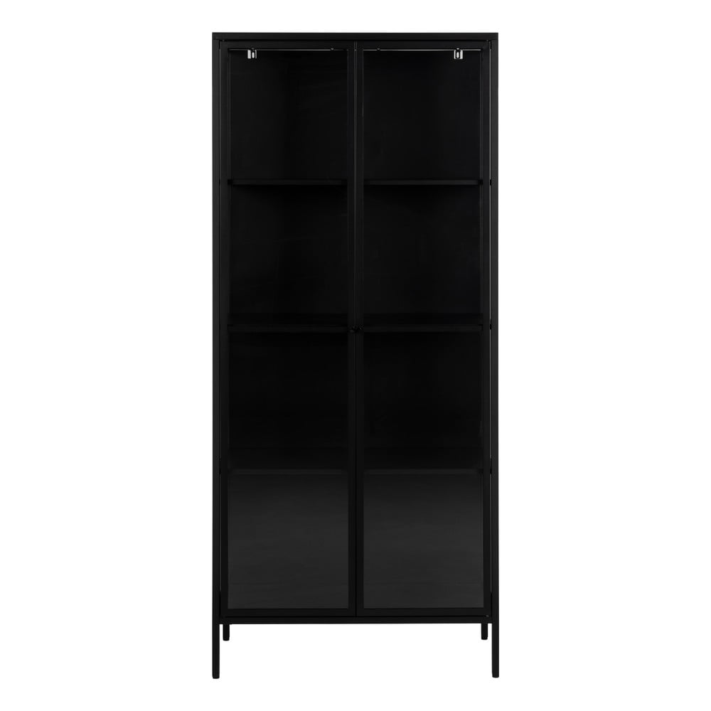 Vetrina metallica nera 80x180 cm Newcastle - Actona | Vetrine