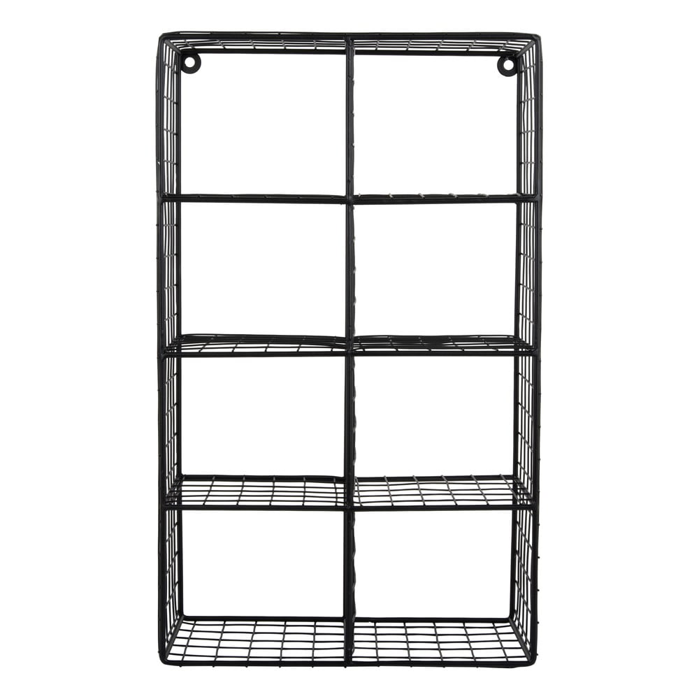 Mensola nera in acciaio con ripiani multipli 30 cm Reja – PT LIVING | Mensole