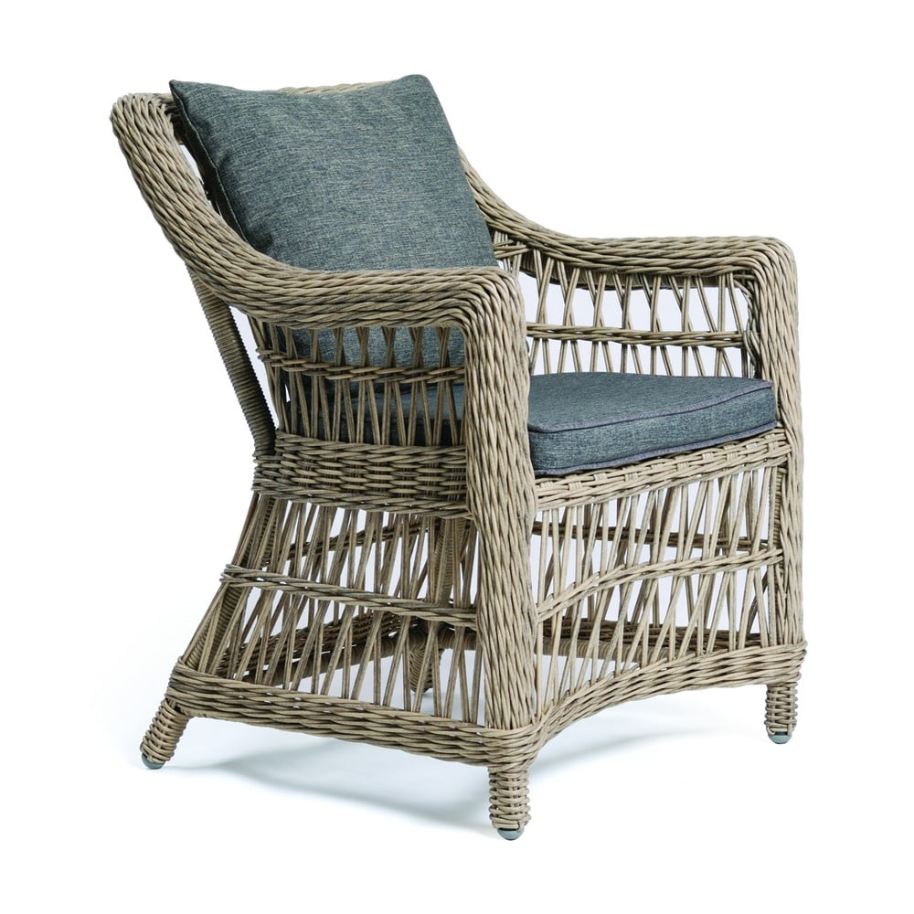 Poltrona da giardino grigio-marrone in rattan artificiale Denver - Rojaplast | Poltrone da giardino