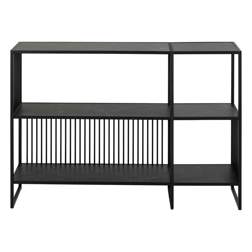 Libreria nera in pietra 120x83 cm Strington - Actona | Librerie