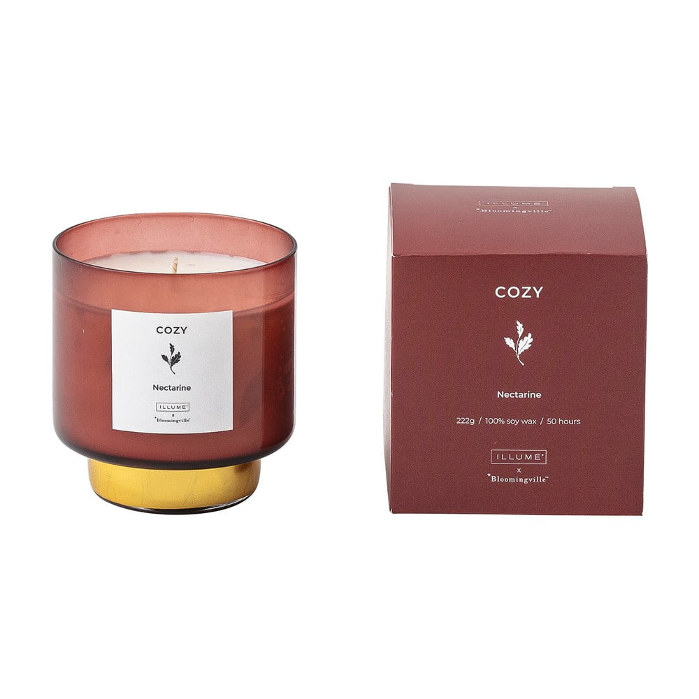 Candela profumata tempo di combustione 50 h Cozy Nectarine - ILLUME x Bloomingville | Candele