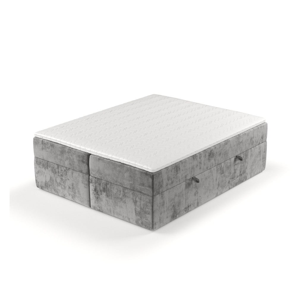 Letto boxspring grigio con contenitore 140x200 cm Yoko - Maison de Rêve | Letti boxspring