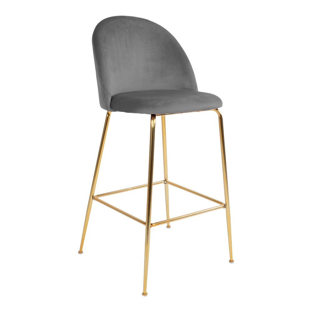 Sgabelli da bar in velluto grigio in set di 2 108 cm Lausanne - House Nordic | Sedie da bar