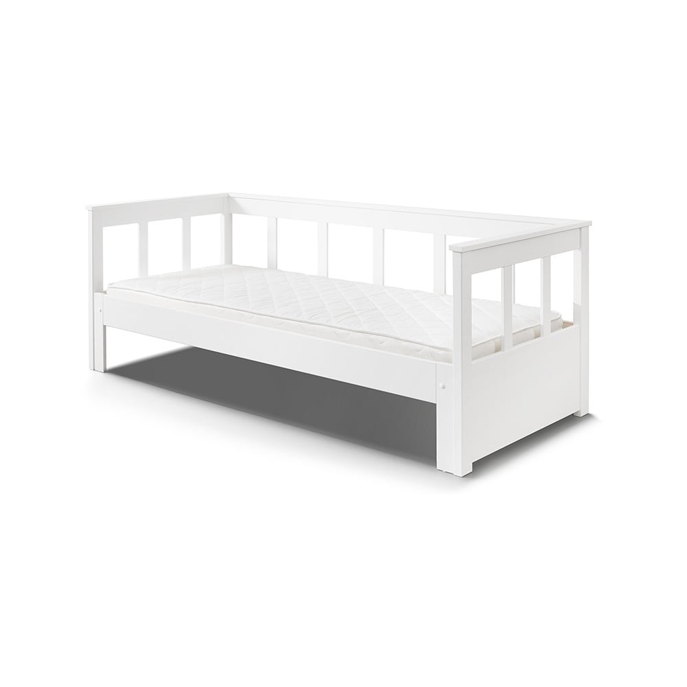 Letto pieghevole bianco in legno di pino massiccio , 90/180 x 200 cm Pino - Vipack | Letti per bambini