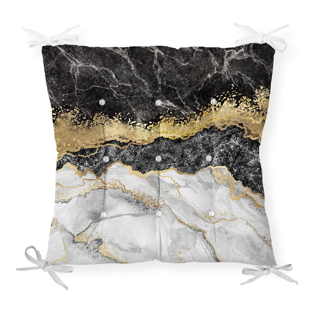 Cuscino per sedia in marmo nero oro, 40 x 40 cm - Minimalist Cushion Covers | Cuscini per sedie