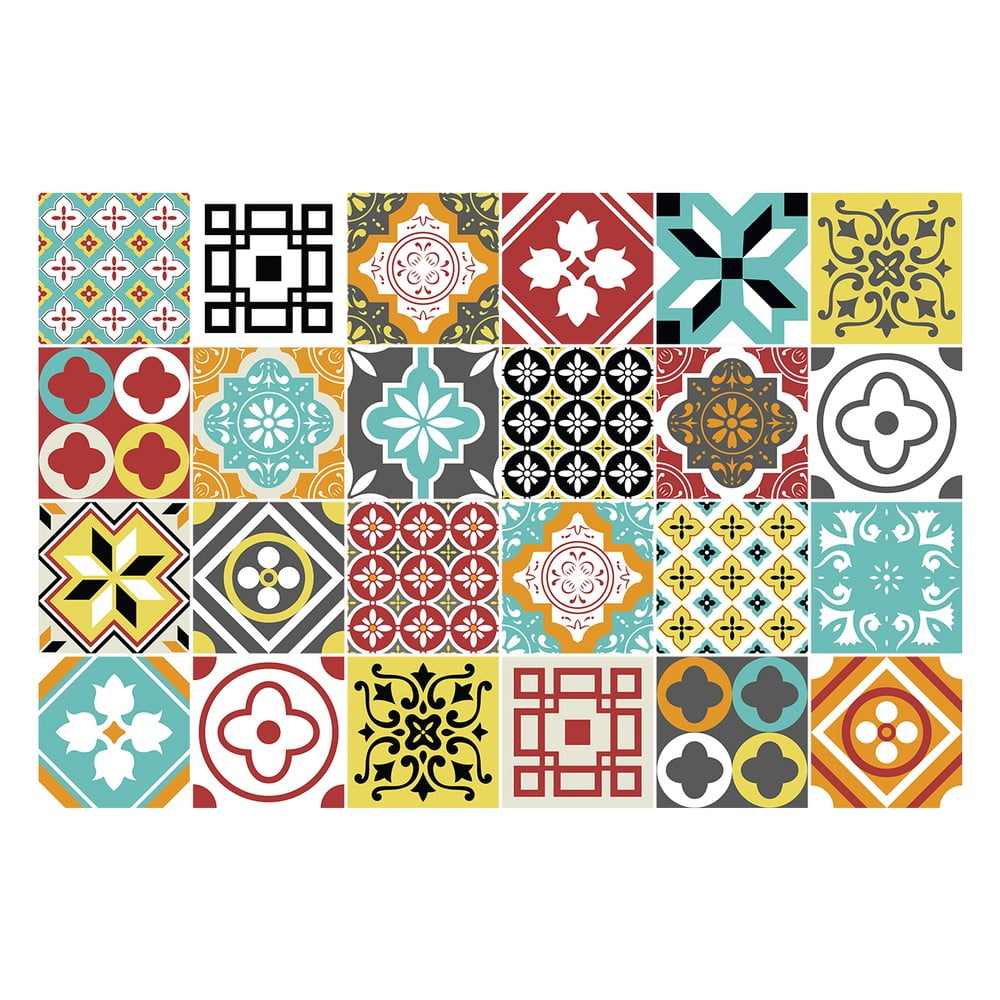 Set di 24 adesivi murali Montecito, 15 x 15 cm - Ambiance | Adesivi