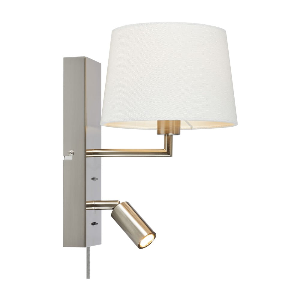 Lampada da parete a LED in bianco-argento (lunghezza 28,5 cm) Como - Markslöjd | Lampade da parete
