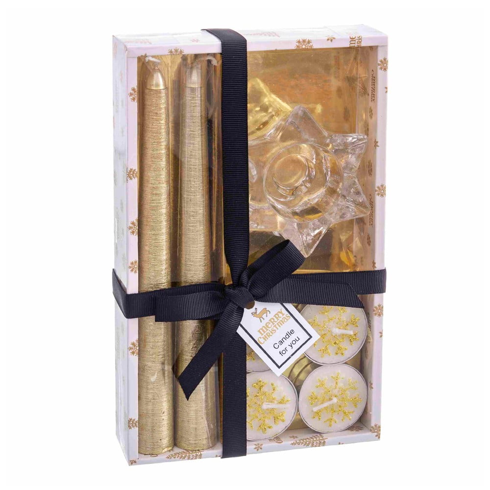 Set di candele e portacandele a tema Natale 6 pz – Casa Selección | Candele
