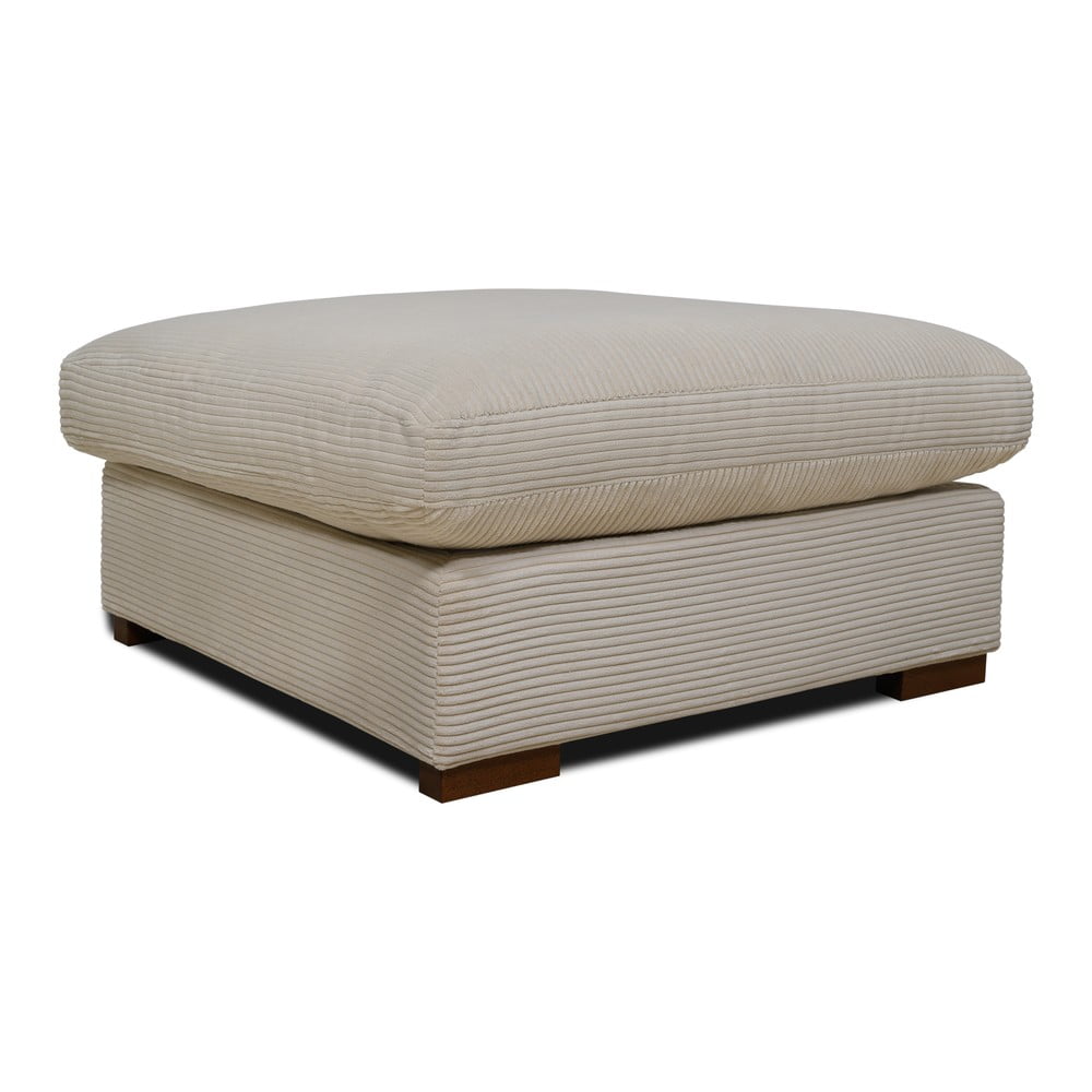 Sgabello in velluto a coste beige Comfy - Scandic | Poggiapiedi