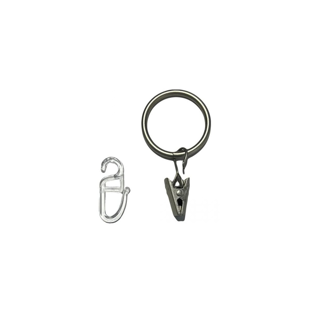 Anelli per tende in metallo/plastica con gancio in set da 10 - SP TREND | Accessori per tende e bastoni per tende