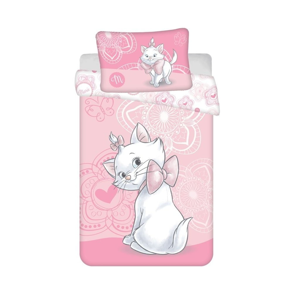 Lenzuola per culla in cotone rosa 100x135 cm Marie Cat - Jerry Fabrics | Biancheria da letto per bambini