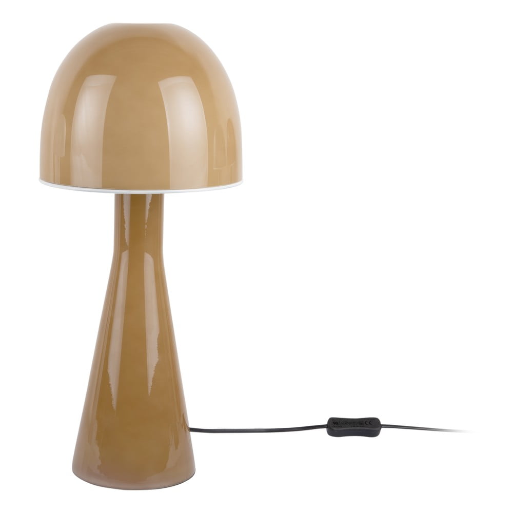 Lampada da tavolo giallo ocra con paralume in vetro (altezza totale 45 cm) Bombin – Leitmotiv | Abat-jour e lampade da tavolo