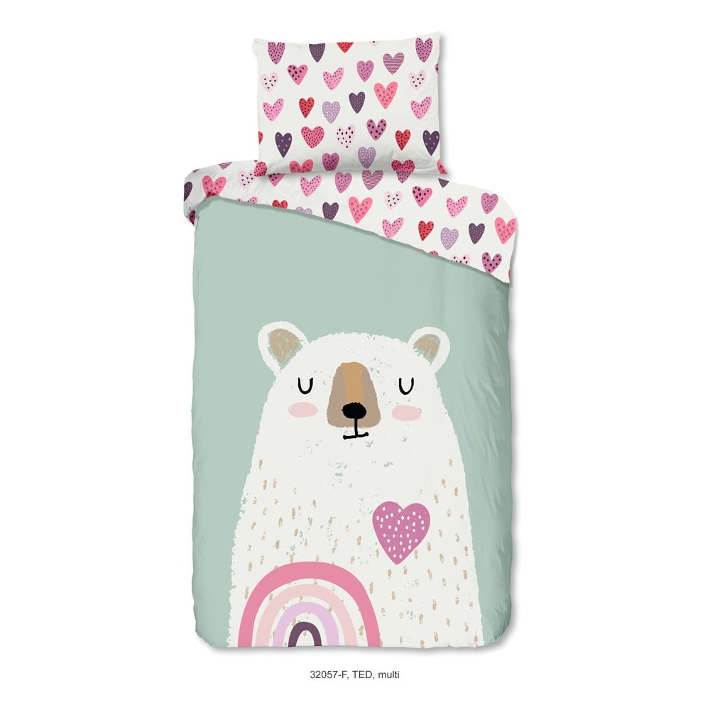 Set lenzuola letto per bambini una piazza a mezza in flanella 140x200 cm Ted - Good Morning | Biancheria da letto per bambini