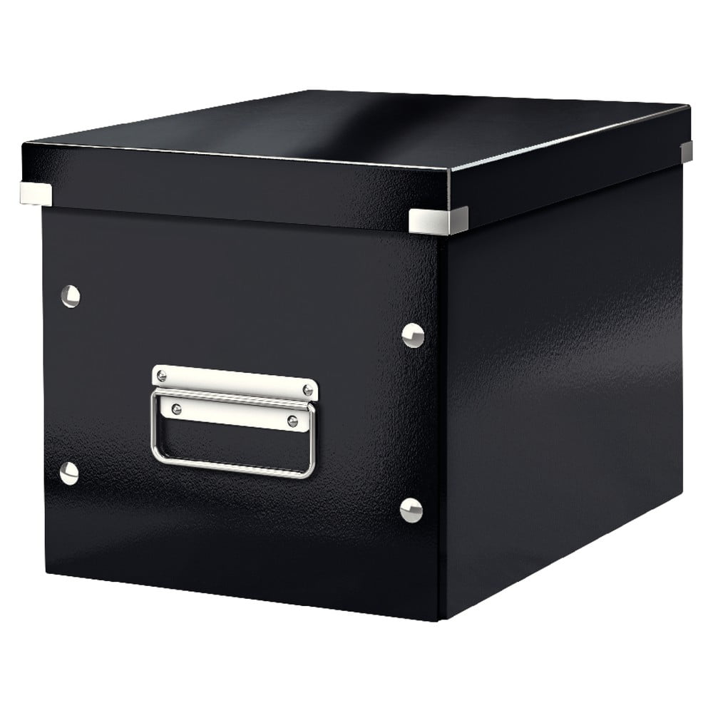 Scatola di cartone nera con coperchio 26x26x24 cm Click&Store - Leitz | Scatole