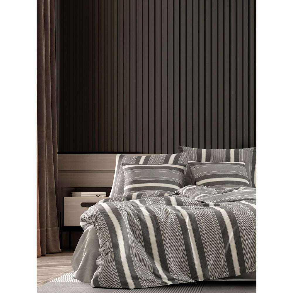 Biancheria da letto grigia per letto matrimoniale 200x200 cm Dakar – Mijolnir | Biancheria da letto