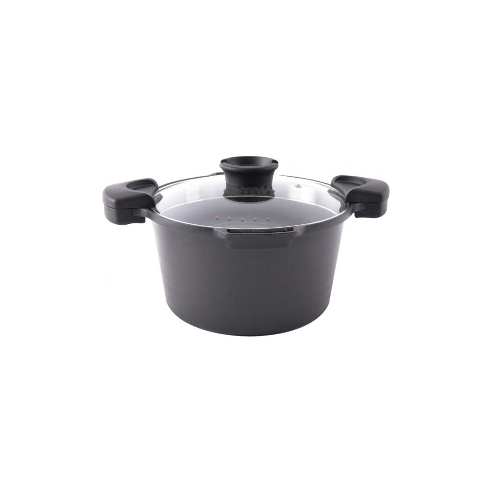 Pentola antiaderente Pfluon Granit con coperchio in vetro Pasta , 5,5 l Grande - Orion | Pentole