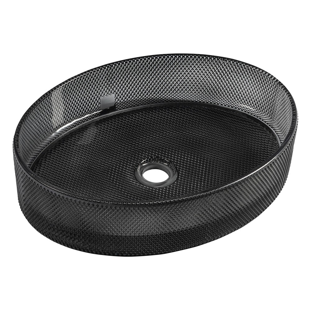 Lavabo nero in vetro 49x38 cm Nobal – Sapho | Lavabi