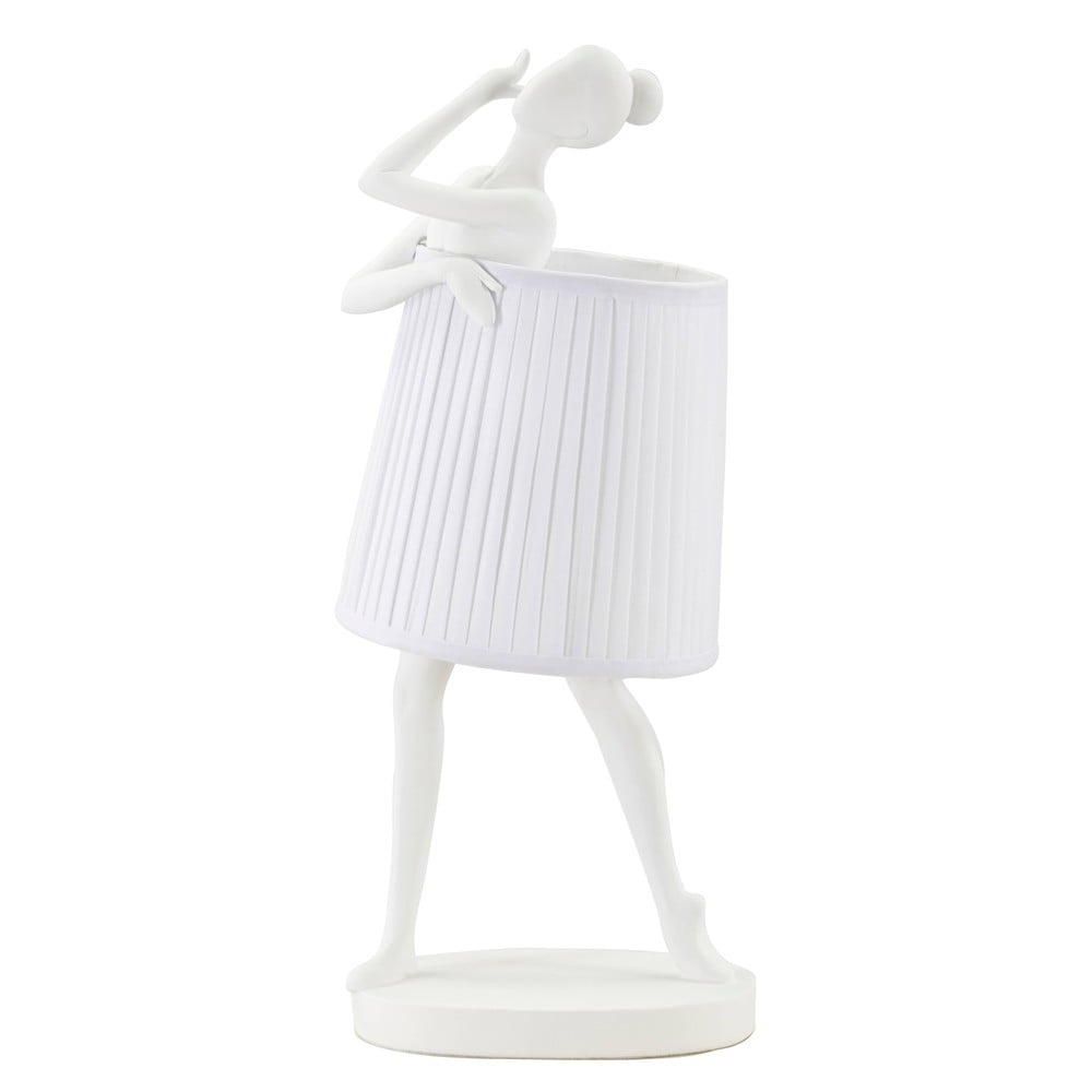 Lampada da tavolo bianca con paralume in tessuto (altezza 62,5 cm) Ballet - Mauro Ferretti | Abat-jour e lampade da tavolo