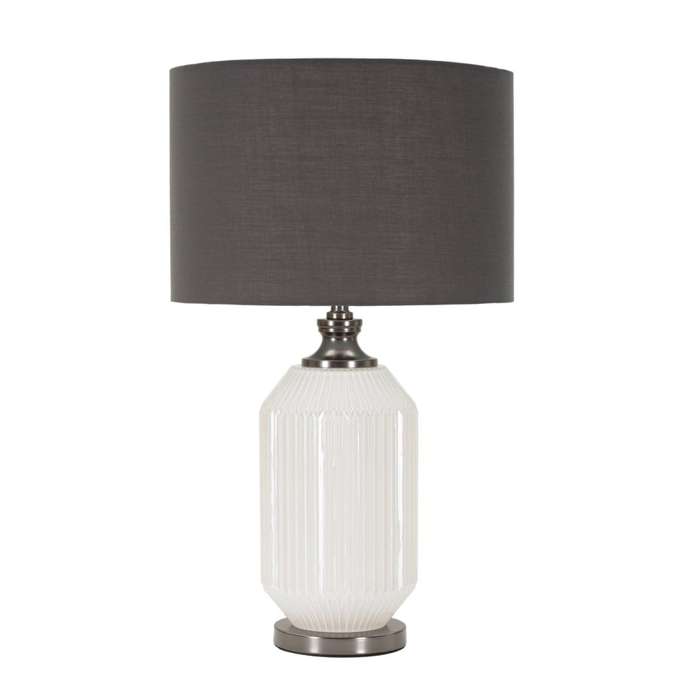 Lampada da tavolo grigia con paralume in tessuto (altezza 65 cm) Brighty - Mauro Ferretti | Abat-jour e lampade da tavolo