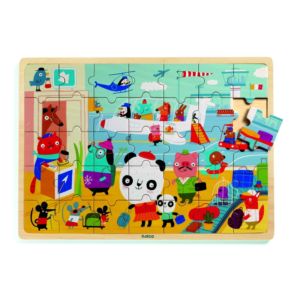 Puzzle per bambini in legno Airport - Djeco | Puzzle