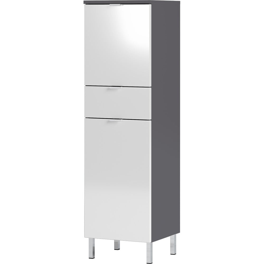 Mobile bagno alto bianco e grigio 34x120 cm Mauresa - Germania | Armadietti e mobili da bagno