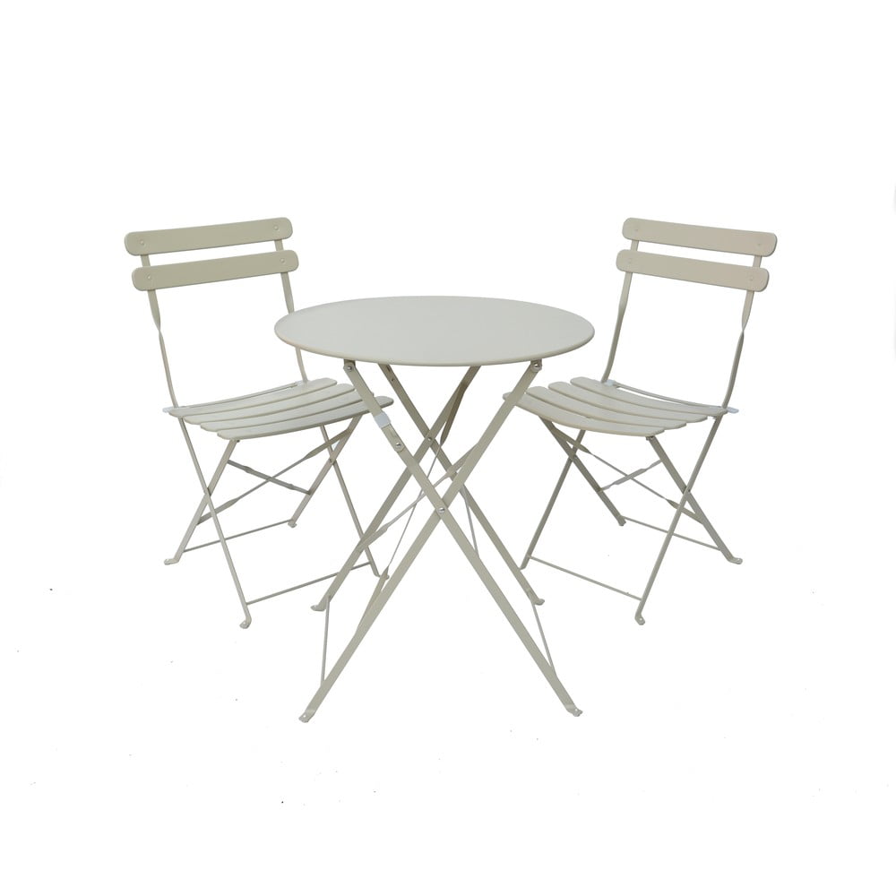 Set da pranzo da giardino beige per 2 persone Bistro - Rojaplast | Set per zona pranzo da giardino