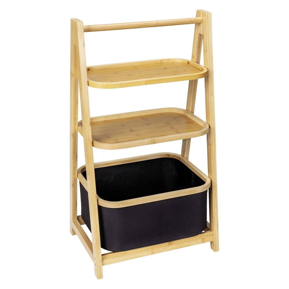 Mensola da bagno in bambù nero/naturale 44x80 cm Ecori - Wenko | Scaffali per il bagno