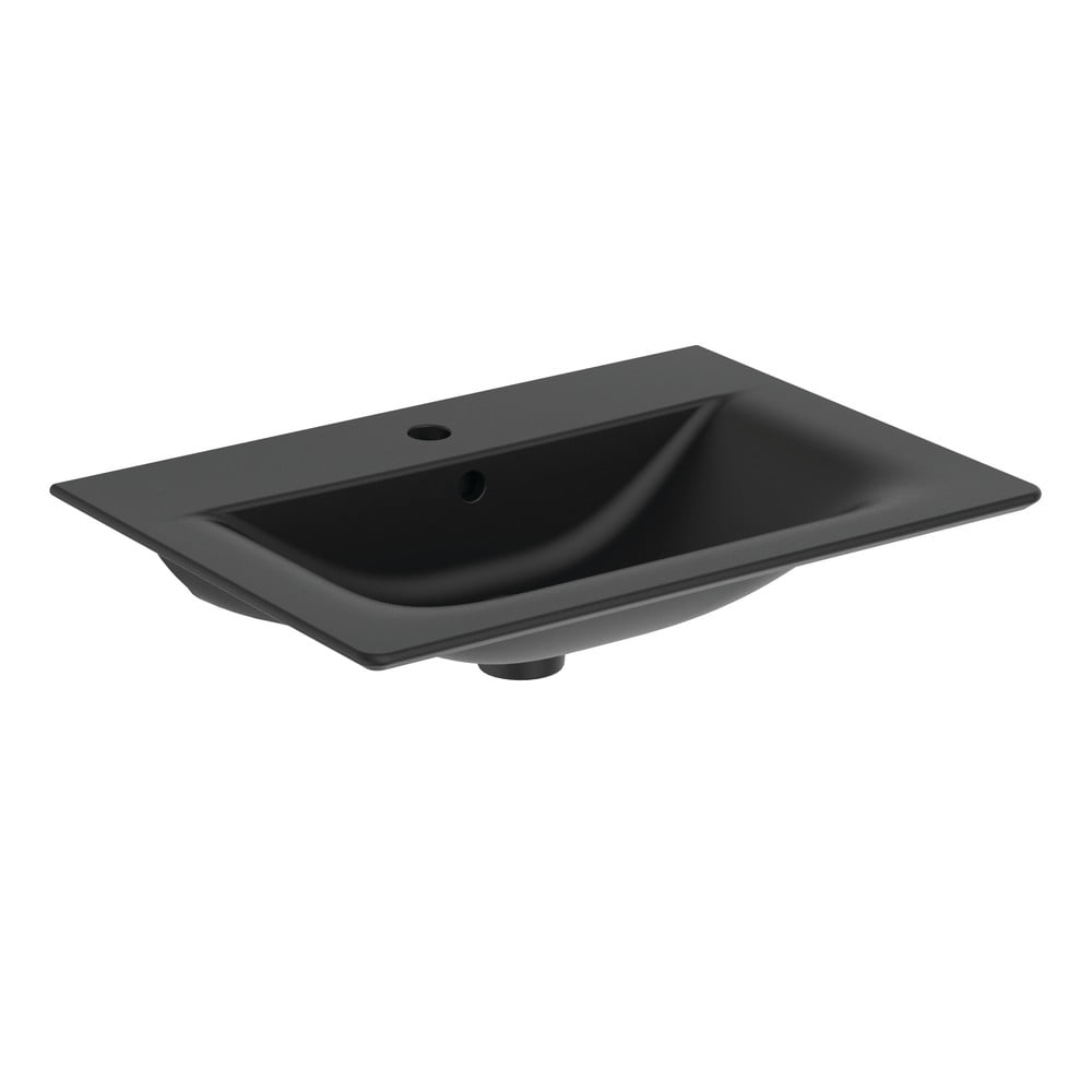 Lavabo nero opaco in ceramica 64x46 cm Silk Black - Ideal Standard | Lavabi