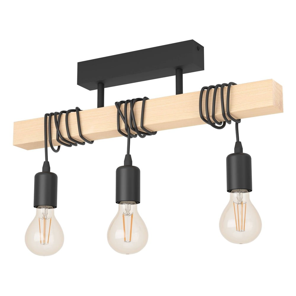 Lampadario nero/di colore naturale TOWNSHEND – EGLO | Lampadari