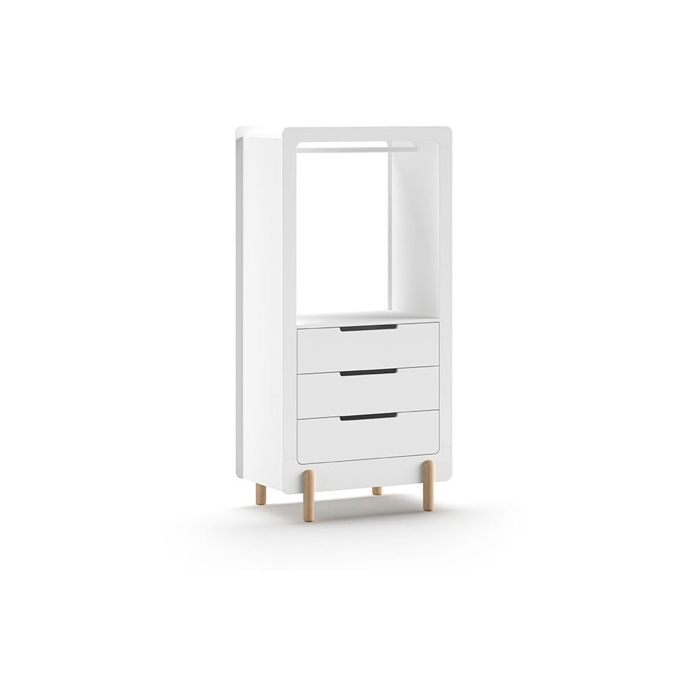 Armadio per bambini bianco a giorno 88x180x57 cm Smile – Vipack | Armadi per bambini