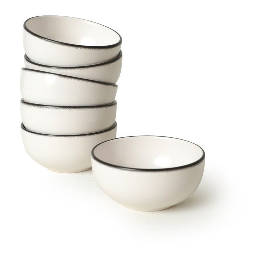 Set di 6 ciotole bianche in ceramica - Hermia | Ciotoline