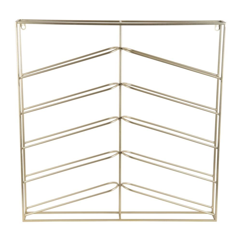 Portabottiglie da parete dorato in metallo numero di bottiglie 10 67x66x7,5 cm Cuadro – PT LIVING | Scaffali per vino