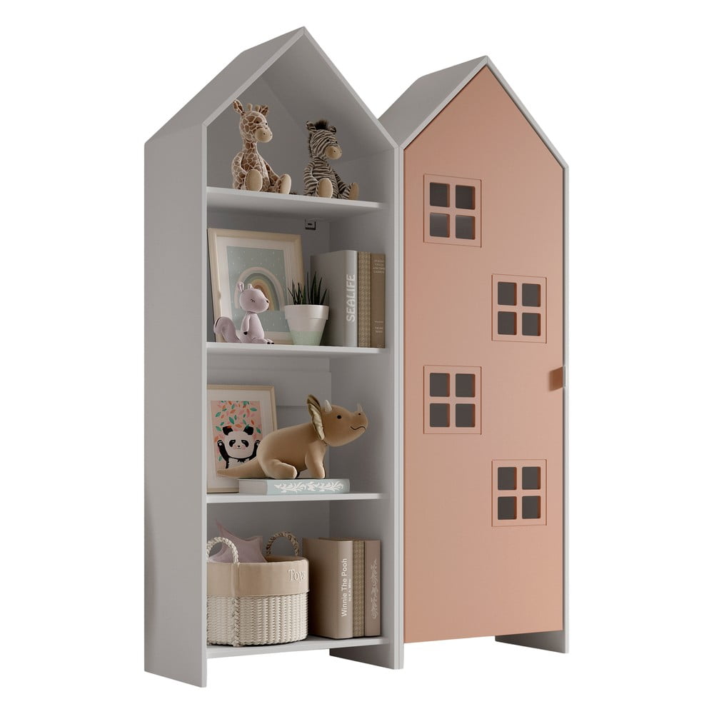 Armadio a giorno bianco e rosa per bambini 115x171,5 cm CASAMI BRUGES - Vipack | Armadi per bambini