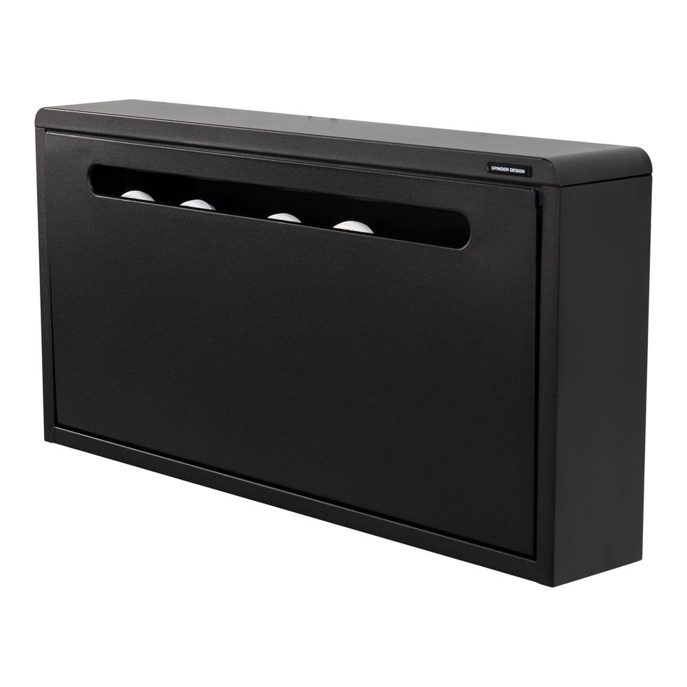 Scarpiera a ribalta in metallo nero Mario - Spinder Design | Scarpiere