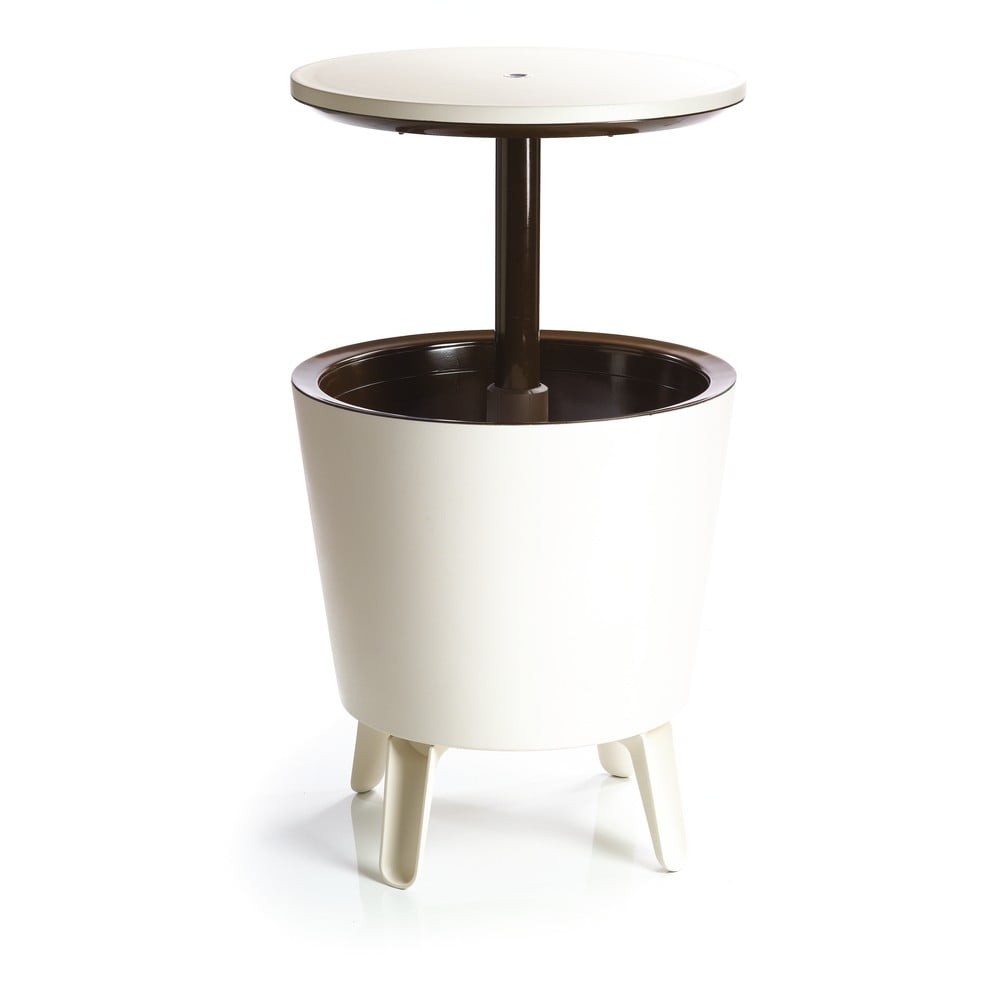 Tavolo da giardino rotondo in plastica con vaschetta per il ghiaccio ø 49,5 cm Cool - Keter | Tavolini da giardino