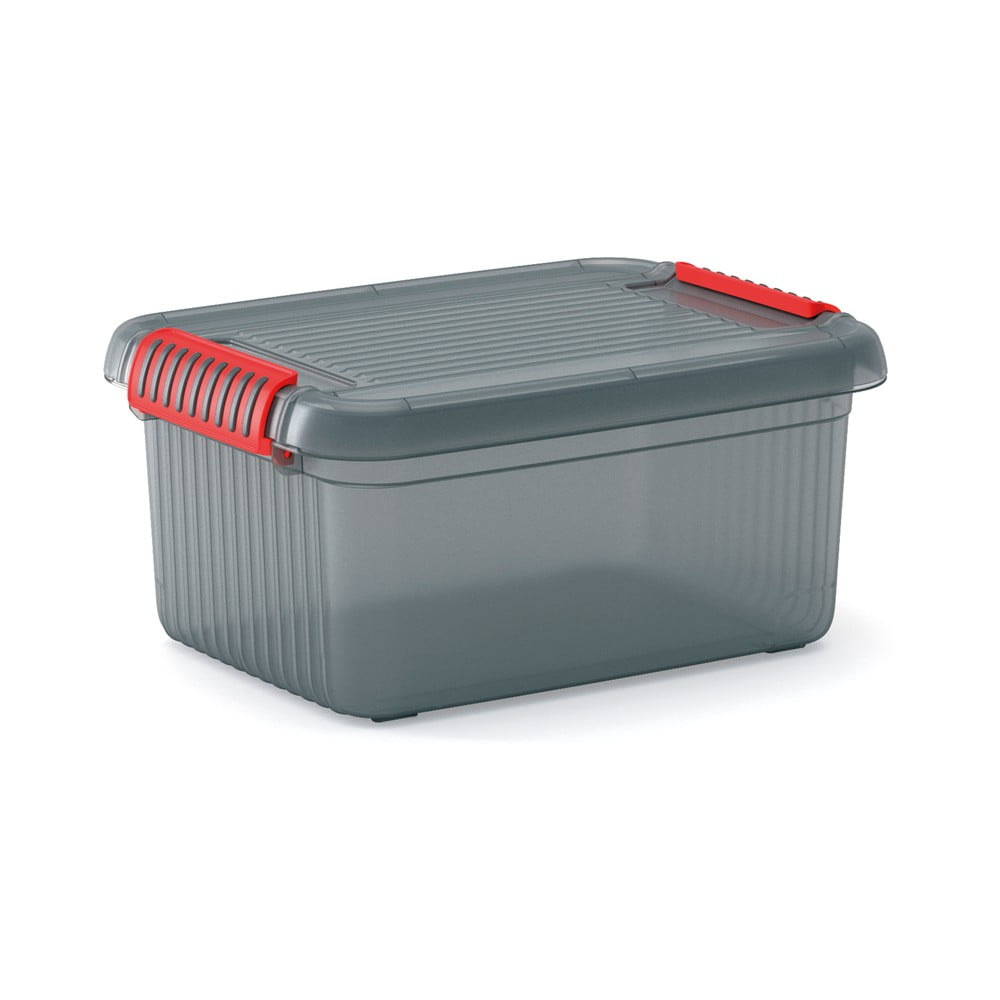 Scatola con coperchio grigia in plastica 39x29x18 cm K Latch Box – KIS | Scatole