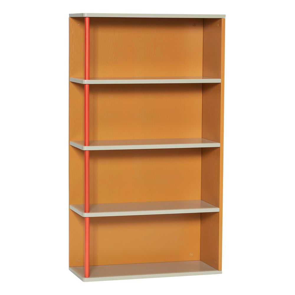 Libreria a parete arancione in legno di frassino 60x109 cm Apollo - Hübsch | Librerie da parete