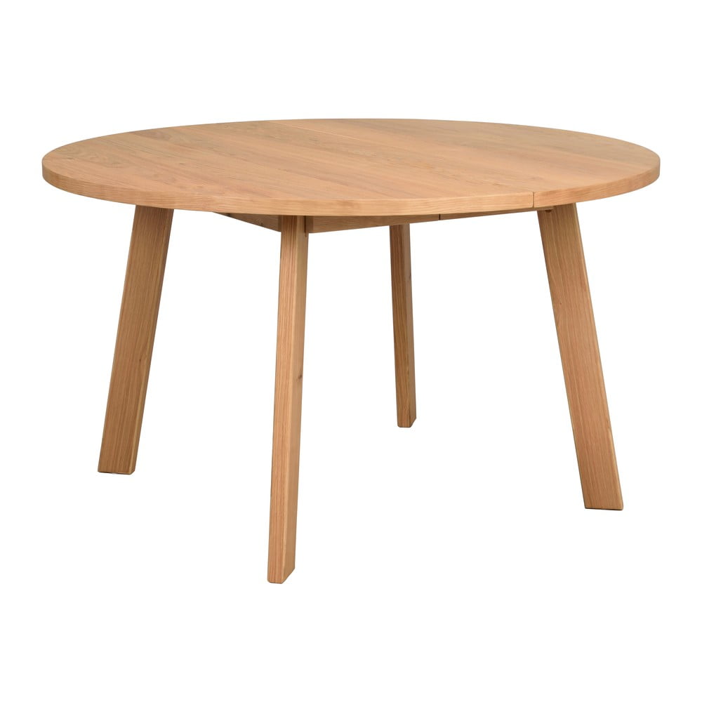 Tavolo da pranzo rotondo pieghevole in rovere naturale ø 130 cm Glenside - Rowico | Tavoli da pranzo