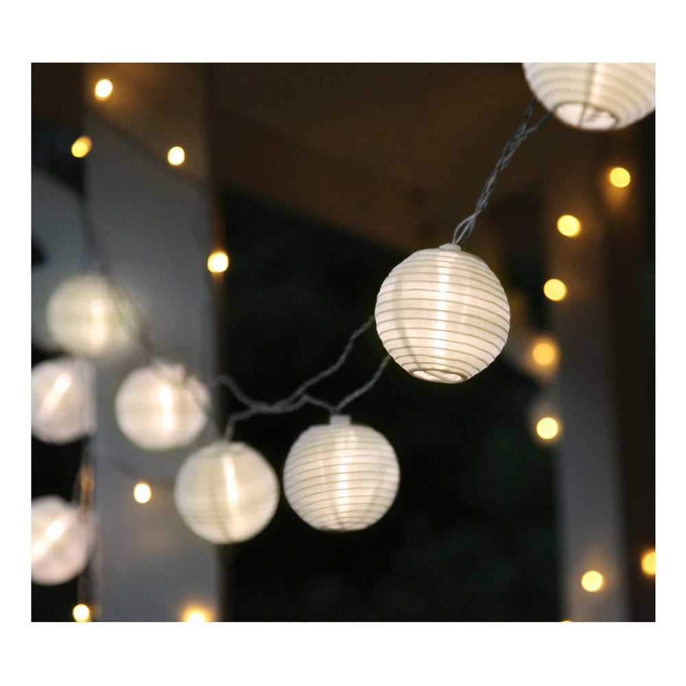Catena luminosa a LED bianchi con lanterne adatta per esterni, lunghezza 4,5 m Festival - Star Trading | Stringhe di luci