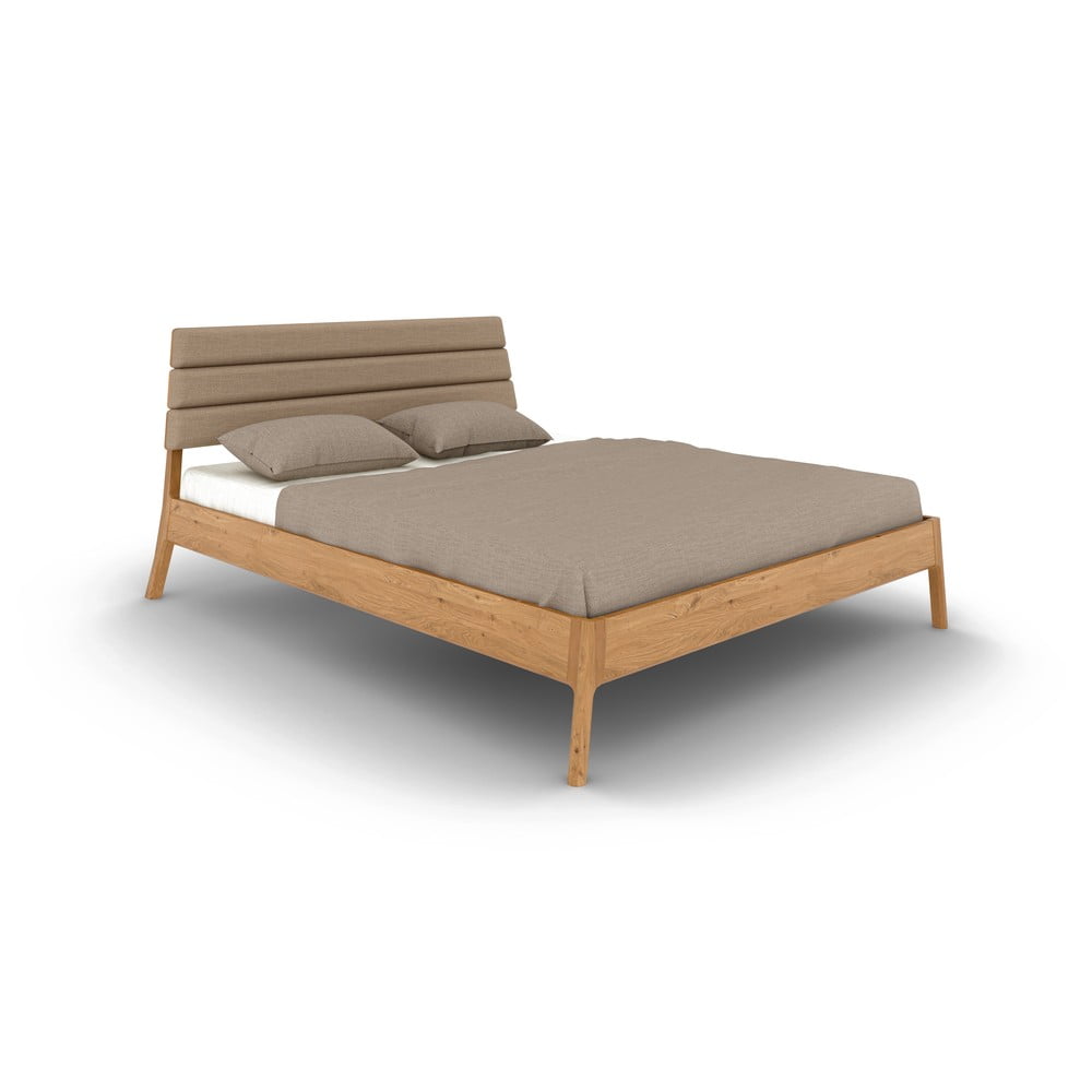 Letto matrimoniale in legno di quercia di colore naturale 200x200 cm Twig - The Beds | Letti matrimoniali