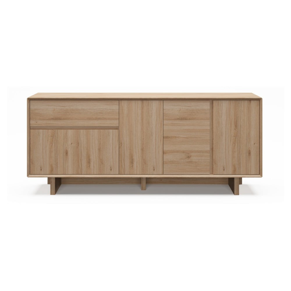 Cassettiera di colore naturale con effetto rovere 180x76x45 cm Carpi – Marckeric | Cassettiere