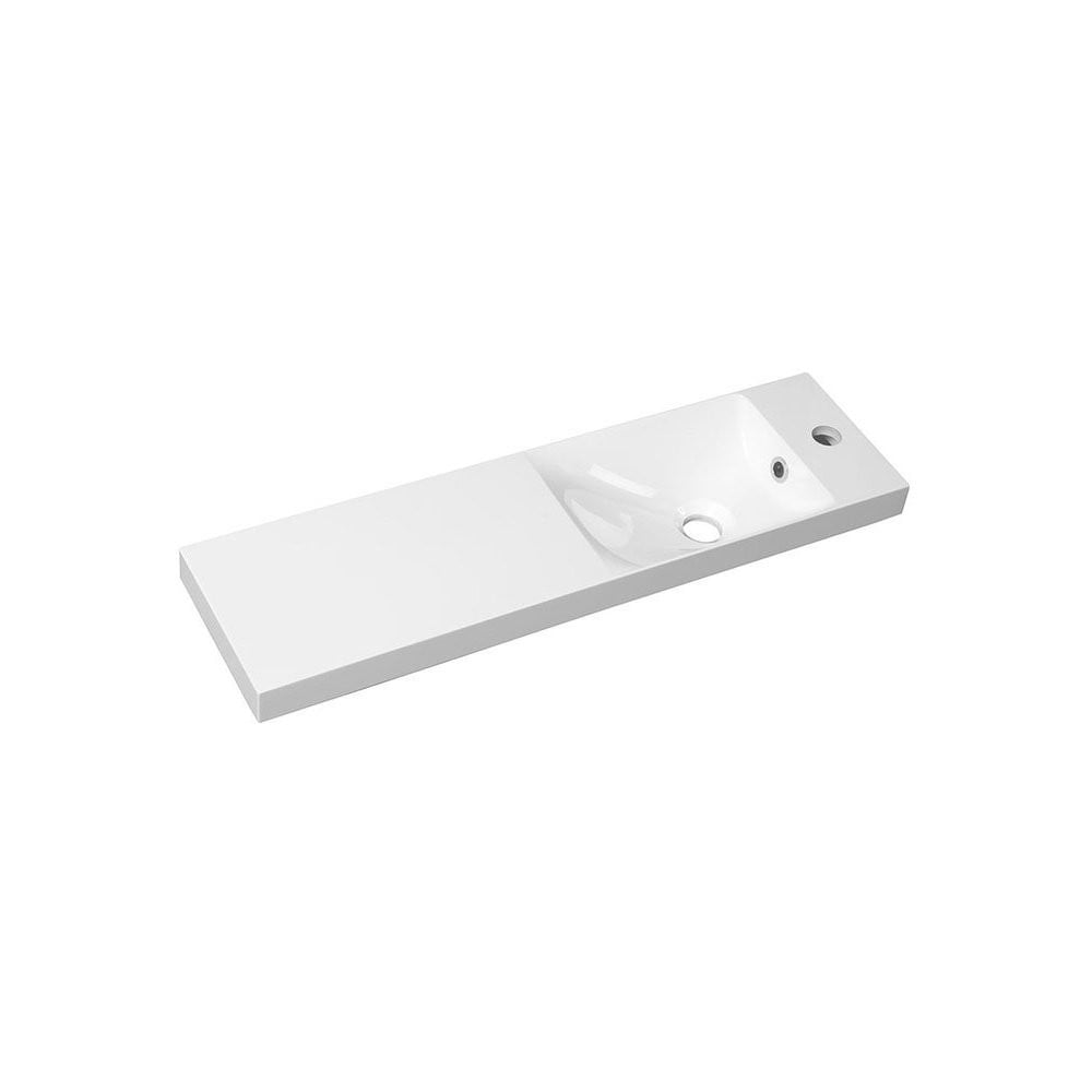 Lavabo bianco in composito minerale 80x22 cm Agos – Sapho | Lavabi