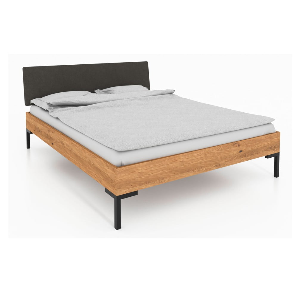 Letto matrimoniale in rovere con testiera imbottita 160x200 cm Abies 1 - The Beds | Letti matrimoniali